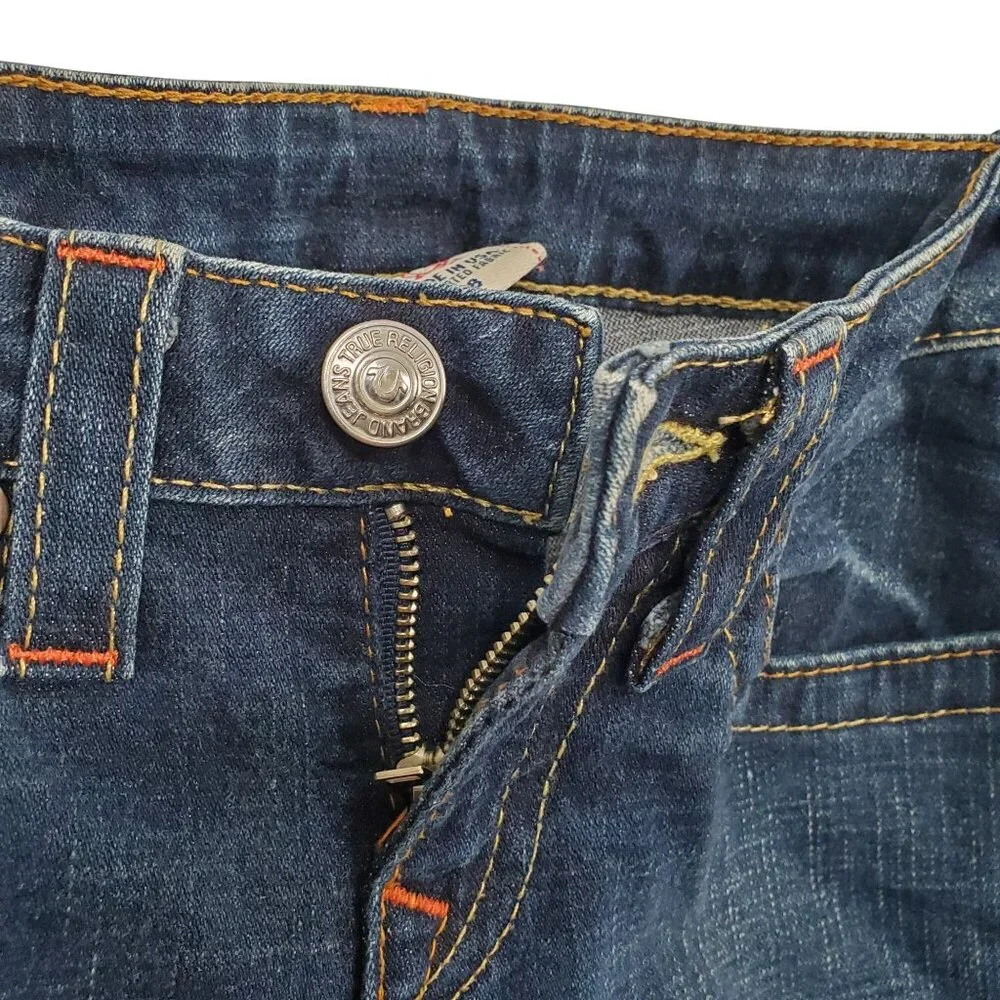 True Religion Women 28 Jeans Dark Low Rise Skinny Stretch Denim Classic Logo - Picture 12 of 13